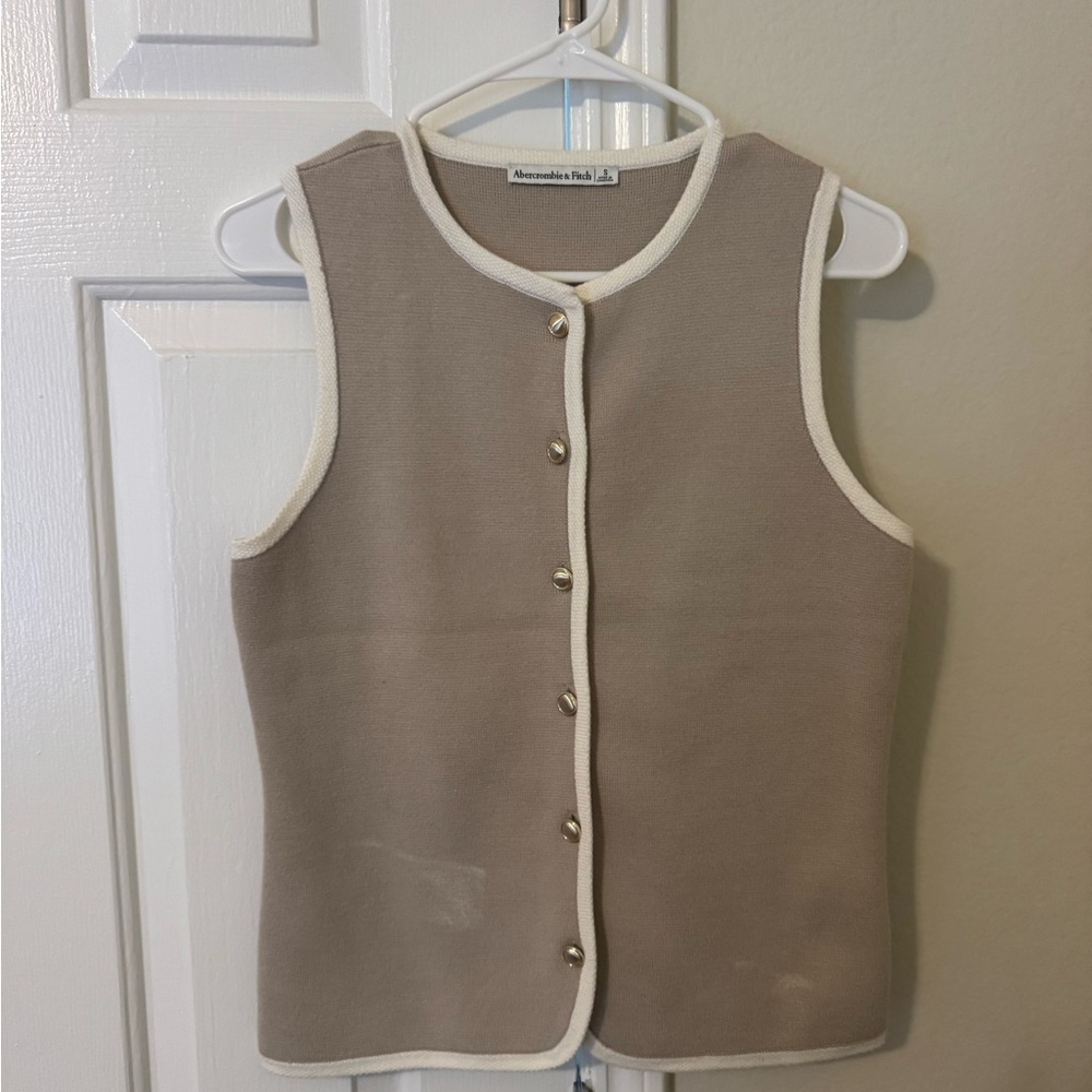 Abercrombie & Fitch Tan Sleeveless Top